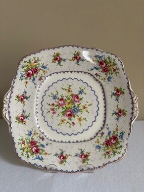 Royal Albert Petit Point Square Cake Plate PRISTINE